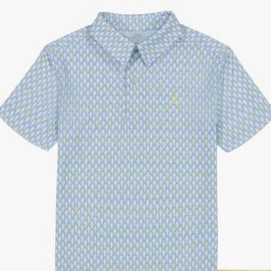 Izod Polo Shirt Fish Print Boy’s Size 24 Months New Blue Yellow